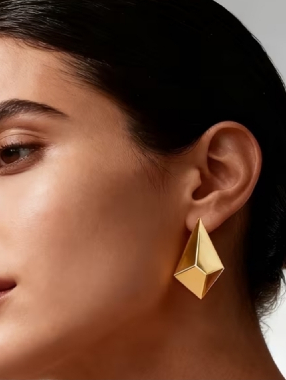 NEW! 14K Gold Plated Geometric Post Earrings - Women's Jewelry